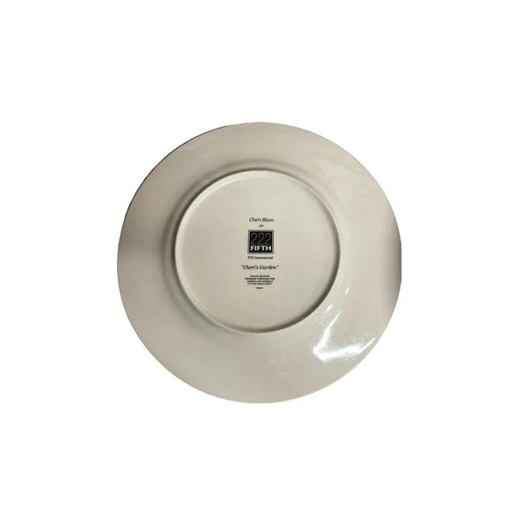 Set of Four 222 Fifth Cheri Blum "Cheri's Garden"‎ Winter/Christmas Plate Set - Picture 5 of 6